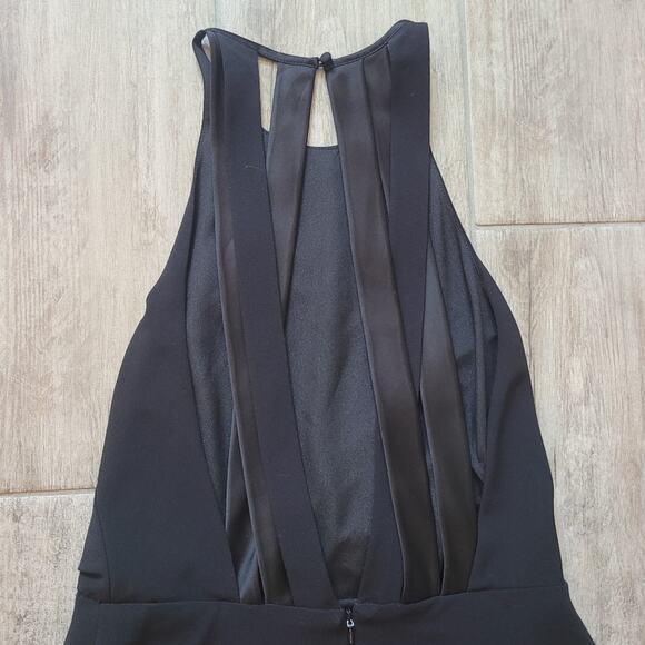 Halston Heritage Dress Womens Size XS Midi Asymmetrical Cocktail Open Strappy - Picture 10 of 15